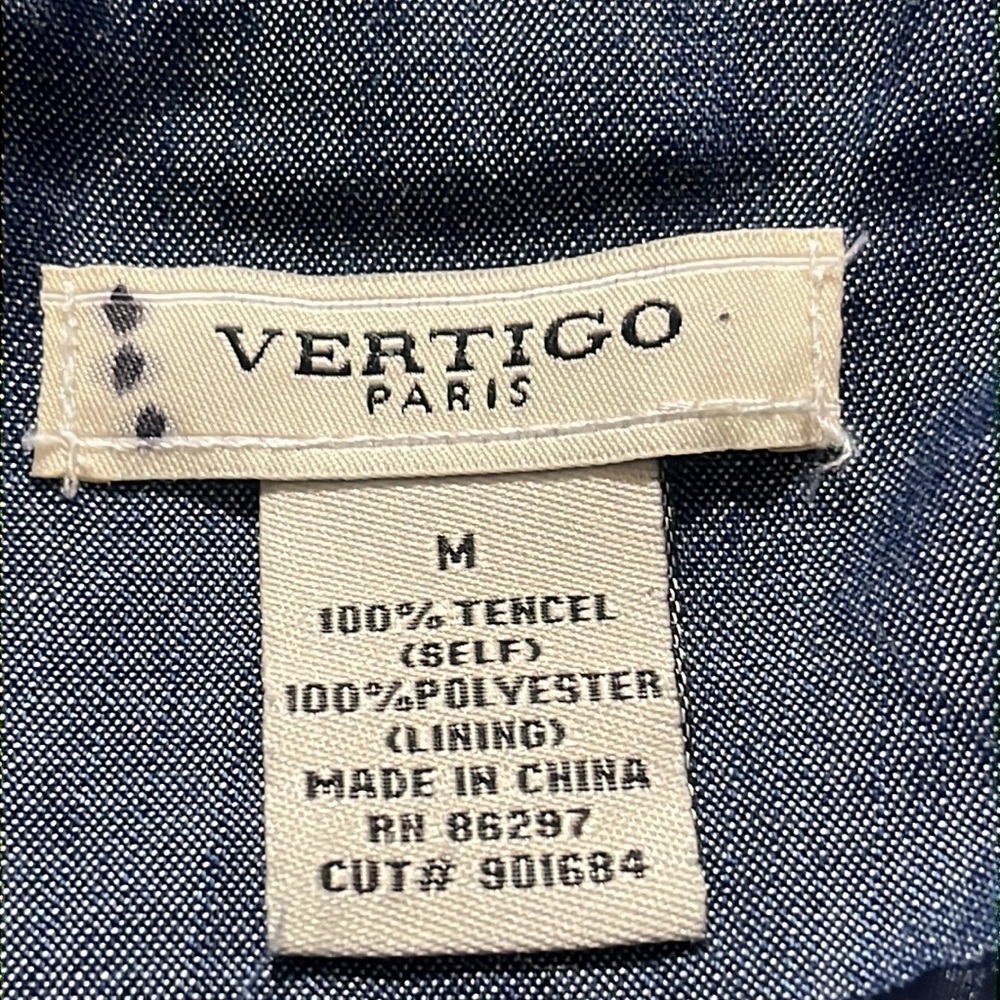 VERTIGO PARIS TRENCH COAT JACKET, WOMENS BLUE SUZE M - Picture 9 of 11